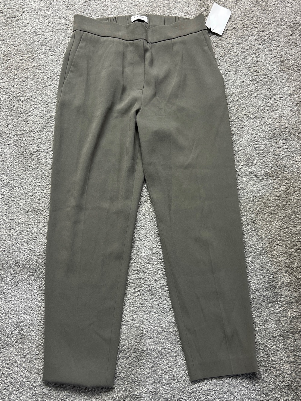 Babaton Conan Pants Womens 6 28x24 Green Crepe Trouser Ankle Dress Aritzia NEW